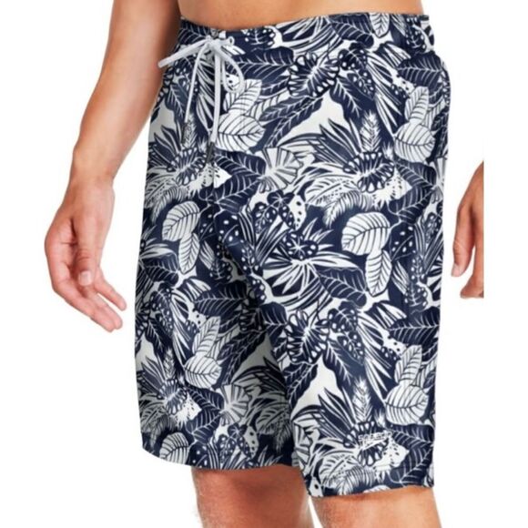 Speedo Mens LARGE Bondi Etched Floral Boardshorts - Navy Print - Picture 10 of 10